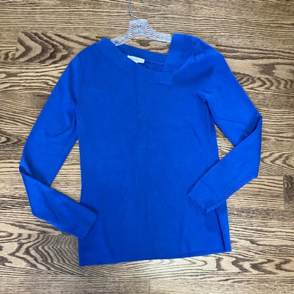 Long sleeve sweater, asymmetrical, neckline, size L - Picture 1 of 7